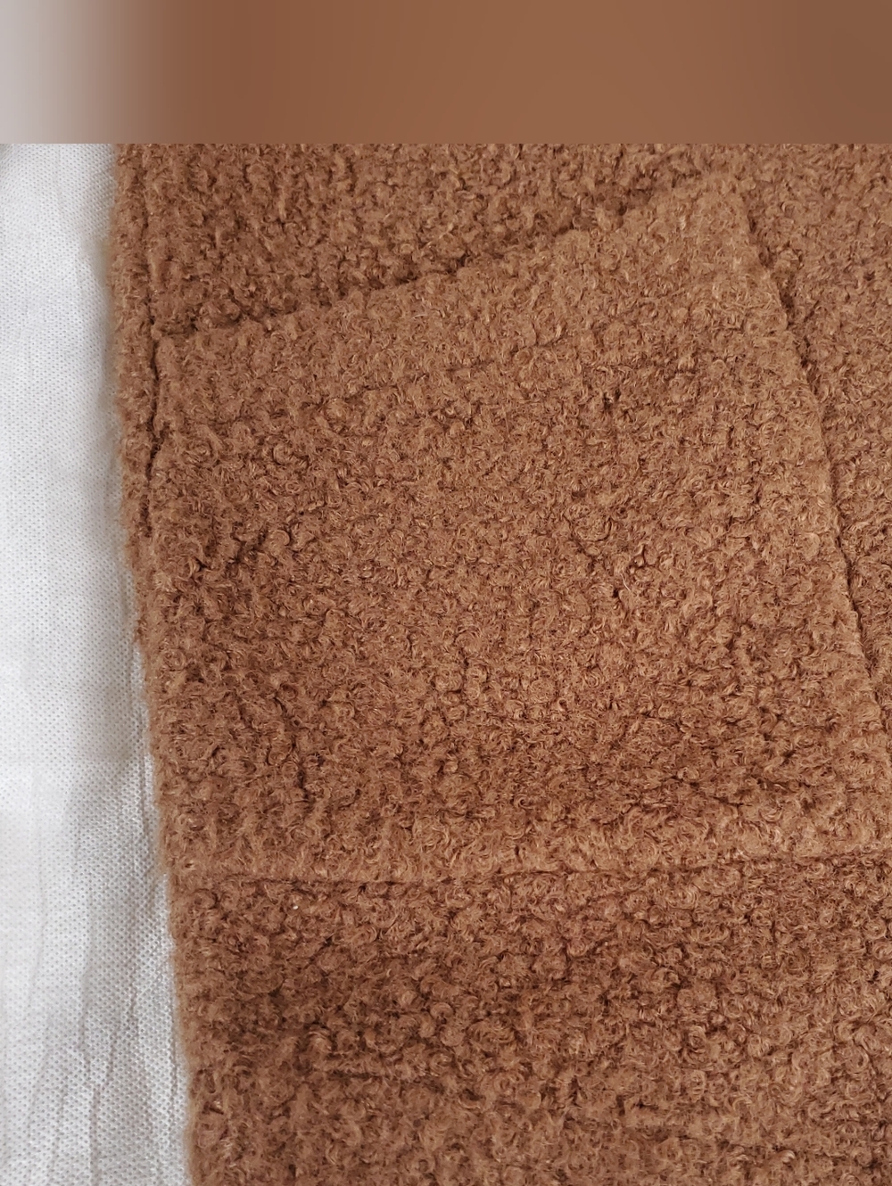 Frank & Oak Oversized Brown Teddy Coat | Large - Picture 5 of 8